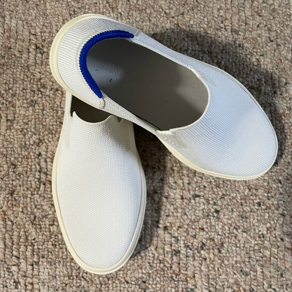 NIB ROTHY’s White Slip on sneakers 6.5